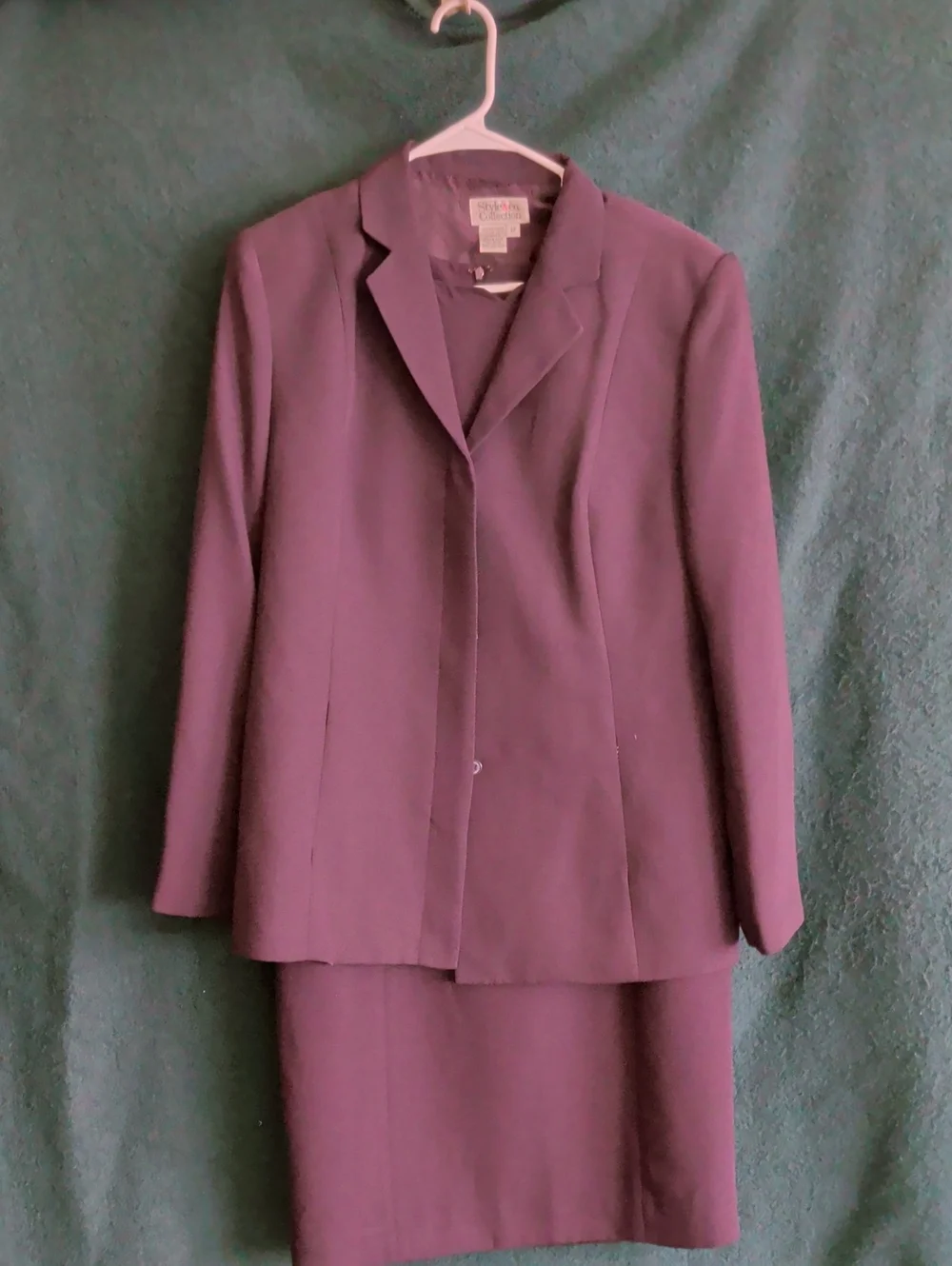 Women's Plum Two-Piece Dress Suit Jacket